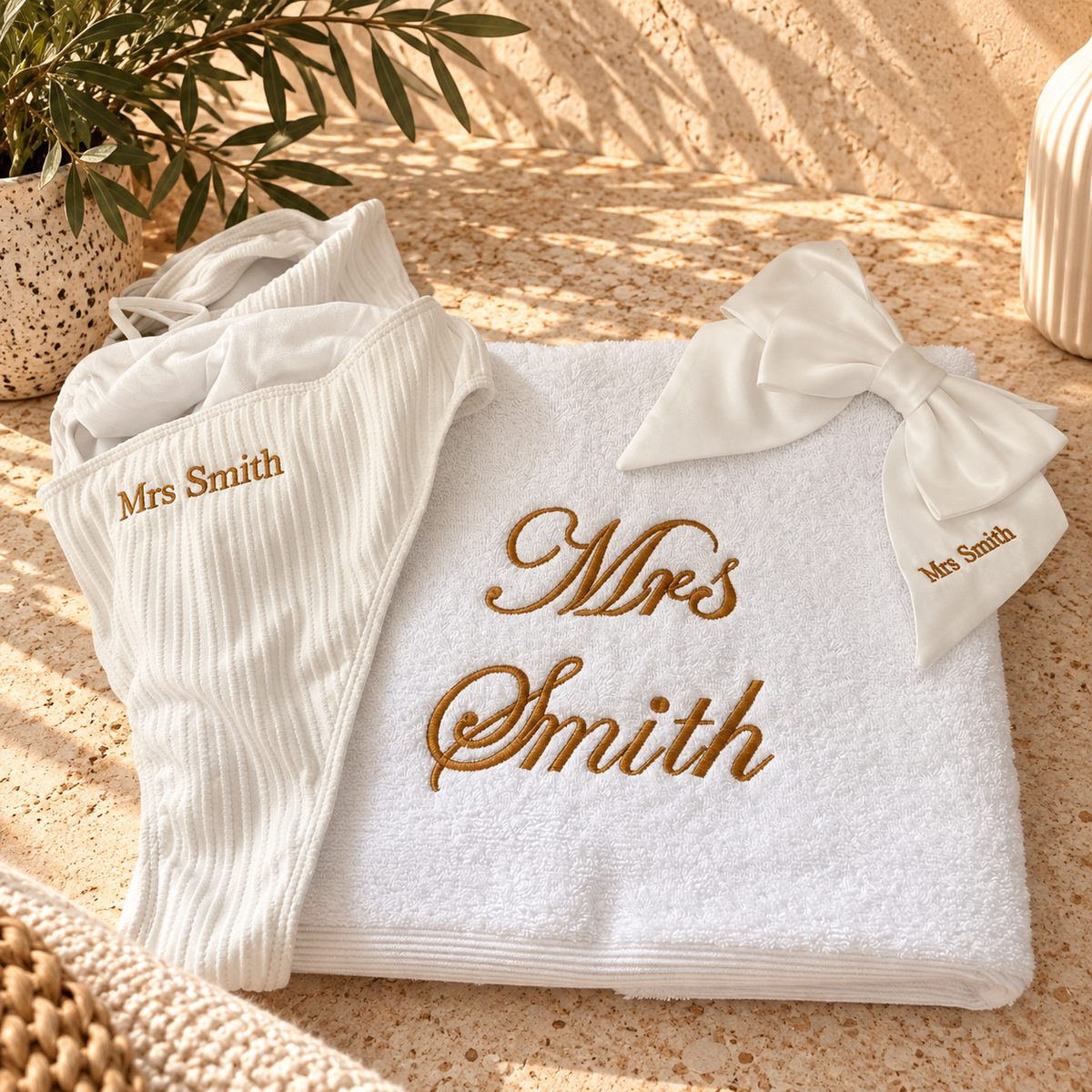 Personalised Wedding Towel | Custom Bride & Groom Gift