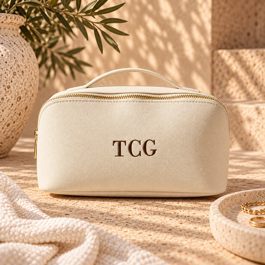 Personalised Cosmetic Bag | Embroidered Toiletry & Travel Bag