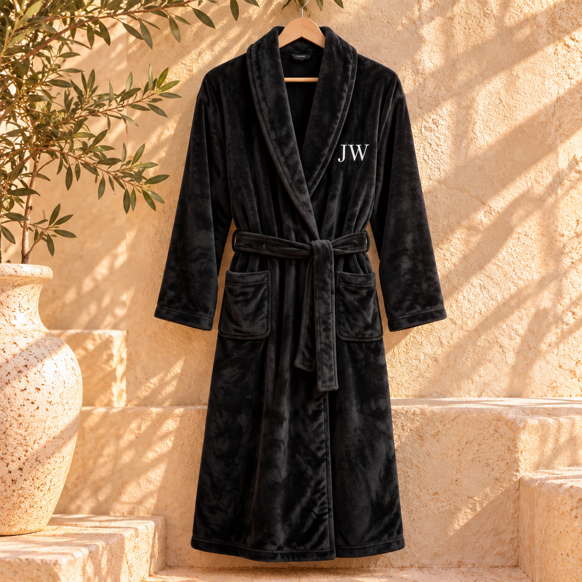 Personalised Men's Dressing Gown | Fleece Robe