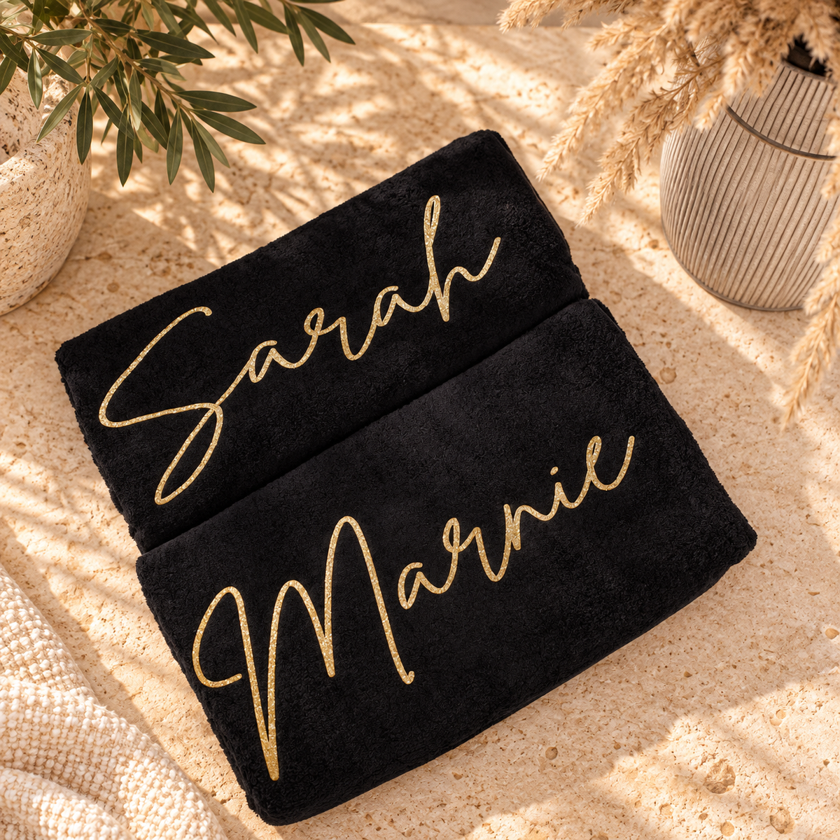 Personalised Beach Towel | Custom Name & Initials Towel