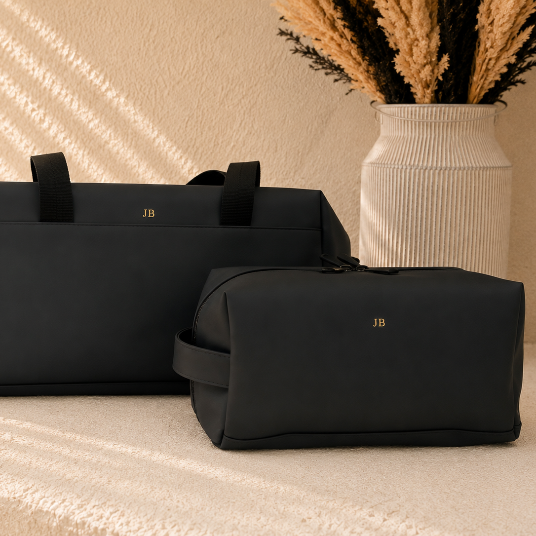 Personalised Black Matte Shoe/Football Boots/Accessories Bag