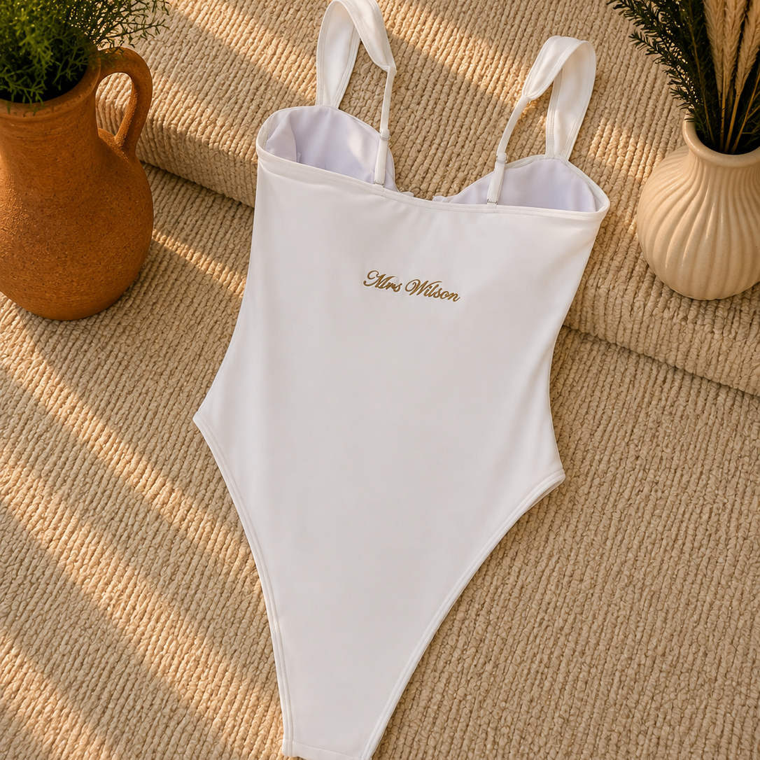 Personalised Bridal Swimsuit | Custom Bride One Piece