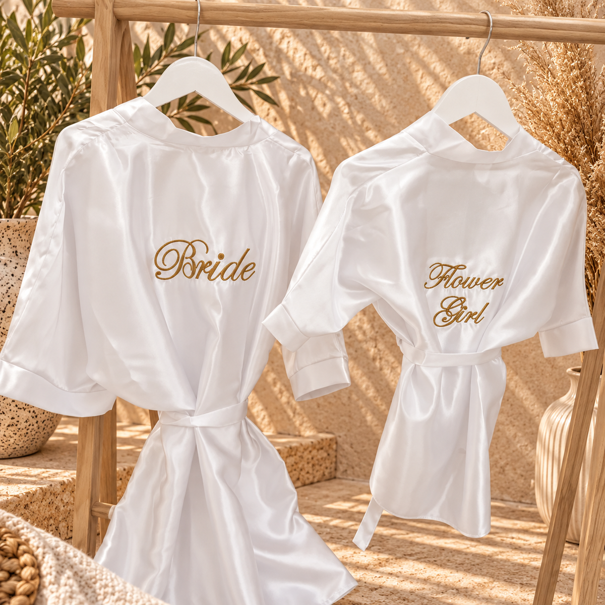 Personalised Bridal Robe | Embroidered Wedding Robe