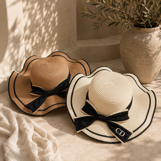Personalised Bow Beach Hat