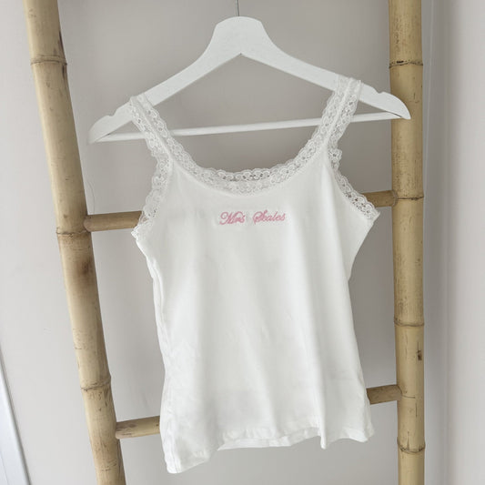 white bridal vest