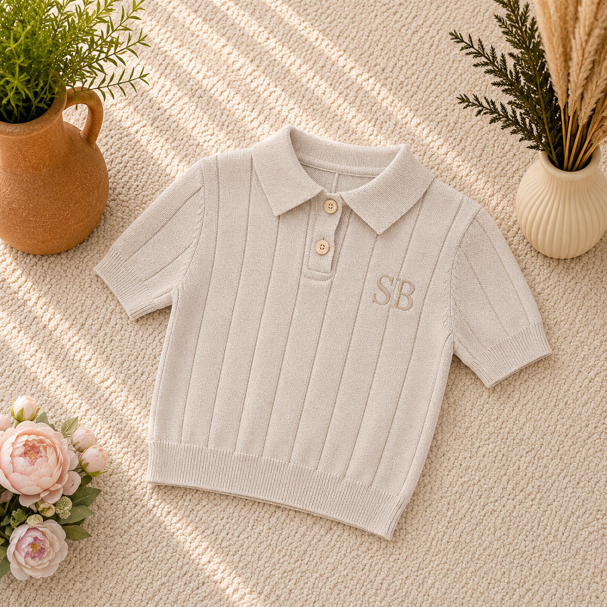 Personalised Boys Polo Shirt | Embroidered Initials Kids Polo Top