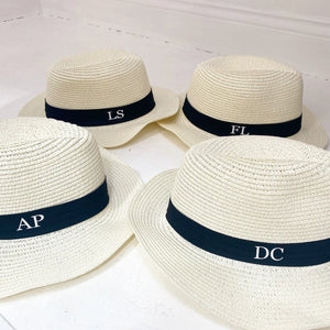 Personalised Cream Beach Hat