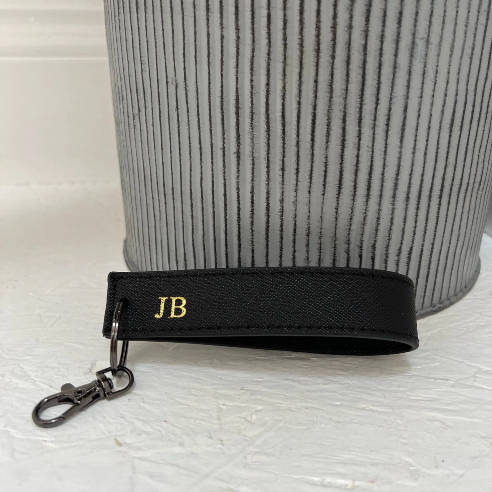 Personalised Key Ring in Black