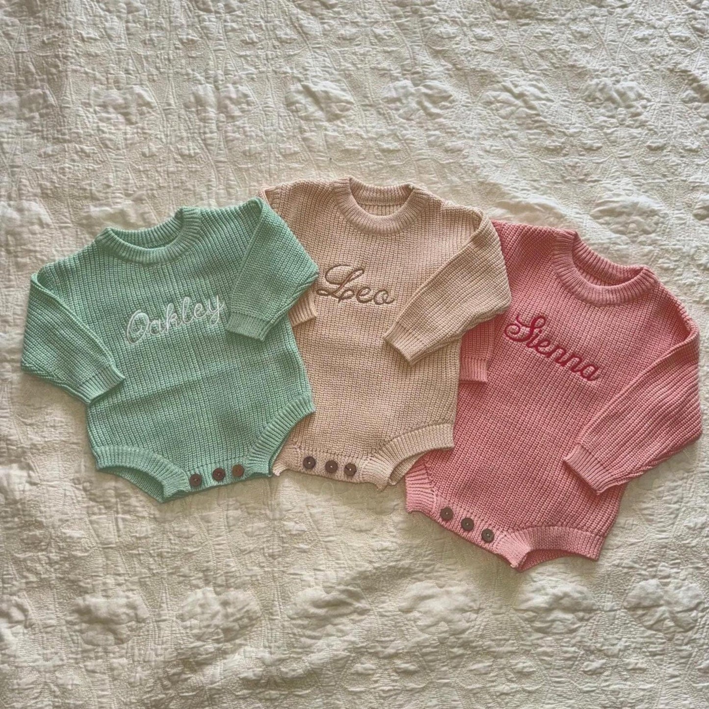Personalised Baby Sweater Romper