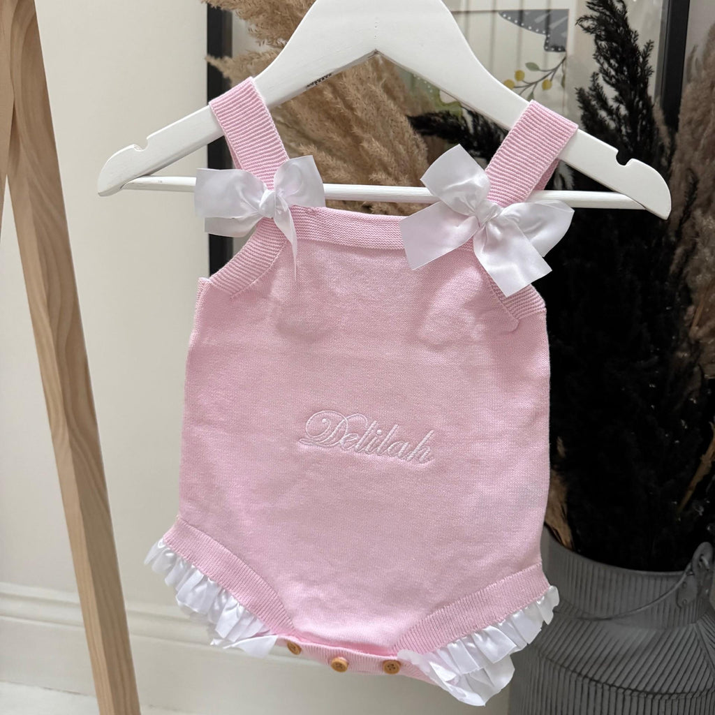 Personalised Bow Baby Romper For Newborn Gift For Newborn Baby Personalised Baby Gifts Baby Shower Baby Boy New Born Romper Baby Girl