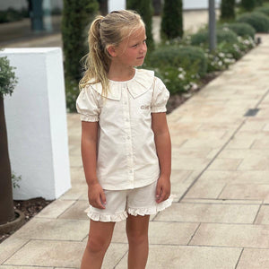 Personalised Girls Short Set For Kids Clothes Kids Set Kids Personalised Kids Gifts For Children Girls Clothing Set Linen Set Holiday Clothes For Kids