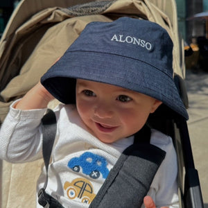 Personalised Kids Bucket Hat For Kids Beach Hat For Sun Hat For Boys Sun Hat For Girls Bucket Hat For Holiday Hat