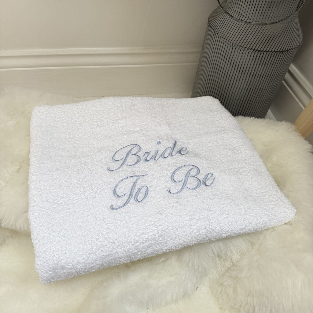 Personalised Wedding Towel - Bride To Be, Wifey, Just Married- Custom Bridal Gift, Engagement Gift, Bachelorette Towel, Honeymoon Towel