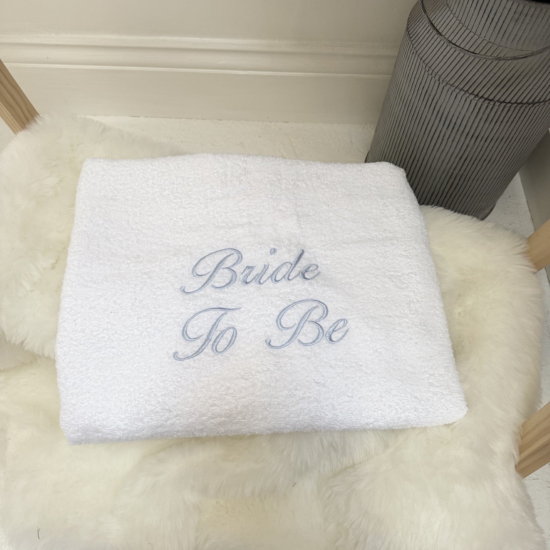Personalised Wedding Towel - Bride To Be, Wifey, Just Married- Custom Bridal Gift, Engagement Gift, Bachelorette Towel, Honeymoon Towel