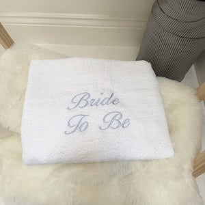 Personalised Wedding Towel - Bride To Be, Wifey, Just Married- Custom Bridal Gift, Engagement Gift, Bachelorette Towel, Honeymoon Towel