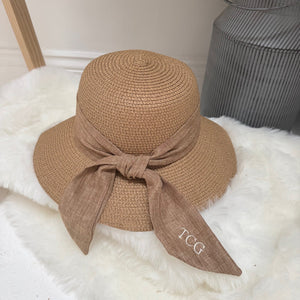 Personalised Beach Hat For Holiday Gift For Her For Holiday Accessories For Beach For Honeymoon Gift Wedding Gift Custom Sun Hat For Women