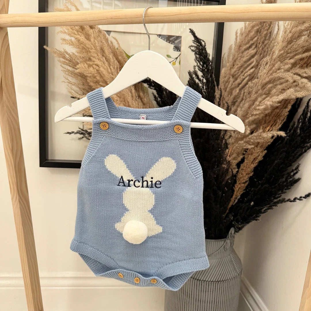 personalised baby bunny romper