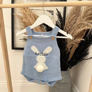 personalised baby bunny romper