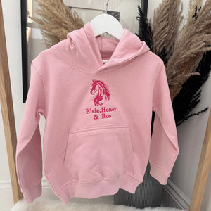 Personalised Kids Horse Hoodie