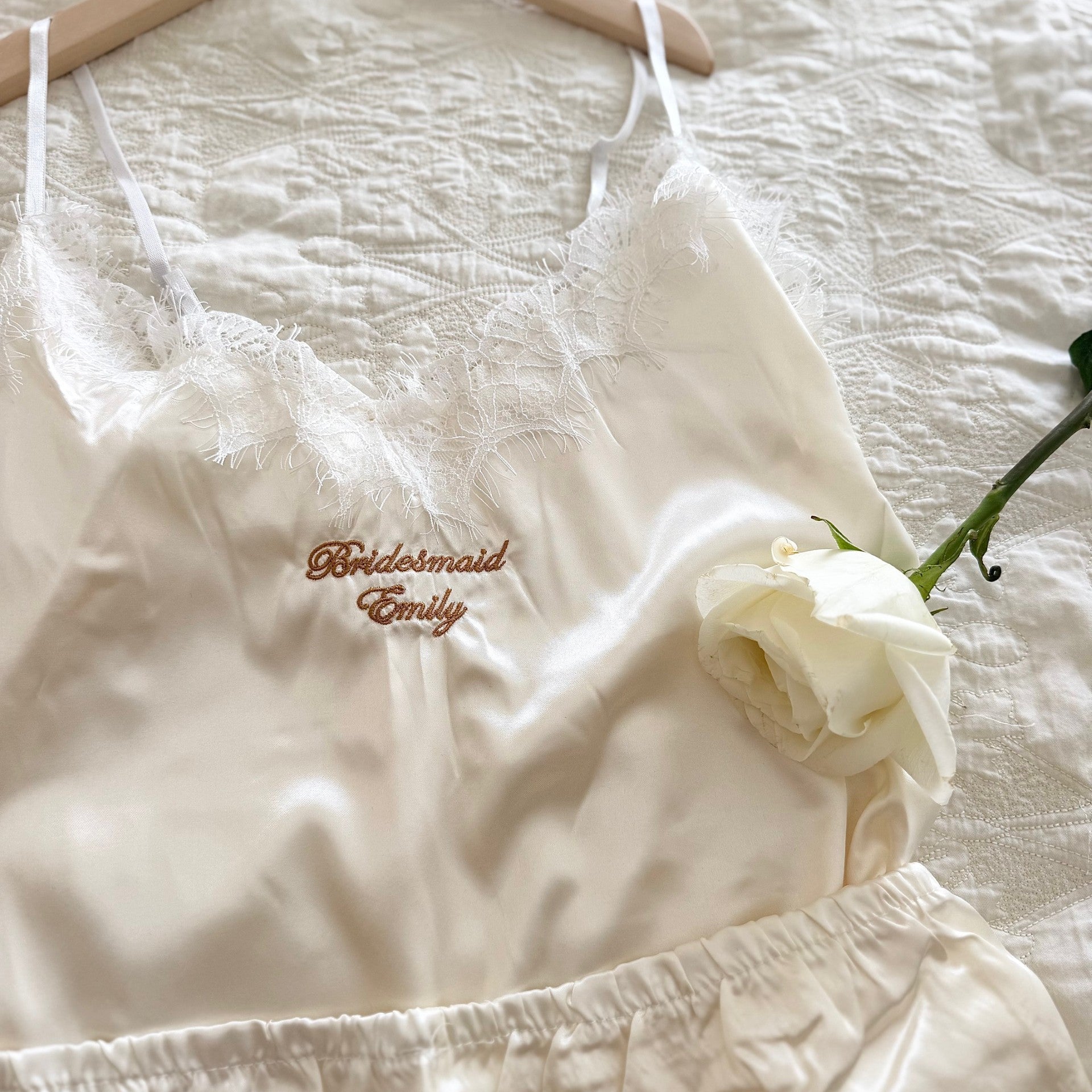 bridesmaid personalised pyjamas