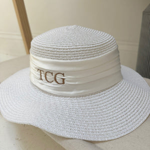Personalised Beach Hat For Her Gift For Her For Holiday Accessories Gift For Her Wedding Gift Honeymoon Custom Embroidered Hat Sun Hat