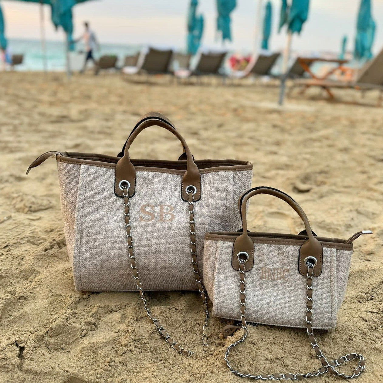 mum and daughter matching tote bags