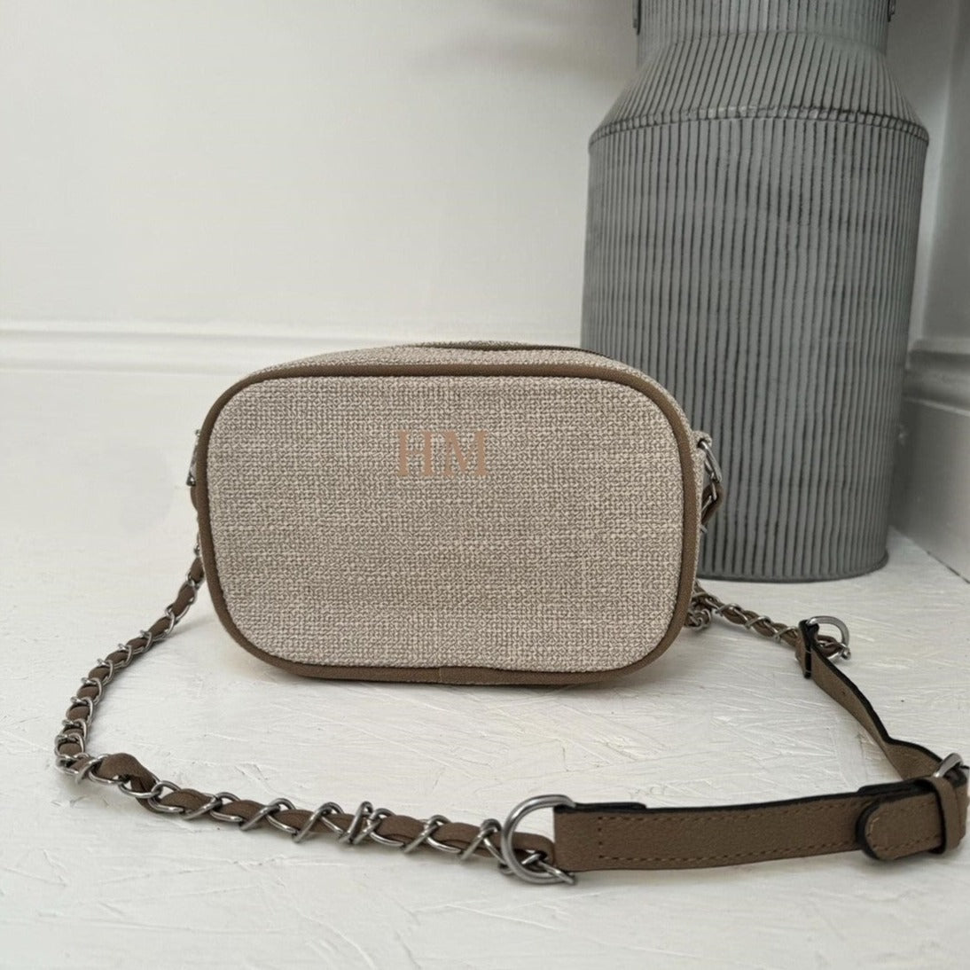 Personalised cross body bag with initials HM