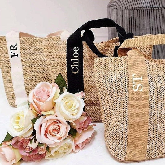 3 personalised mini tote bags